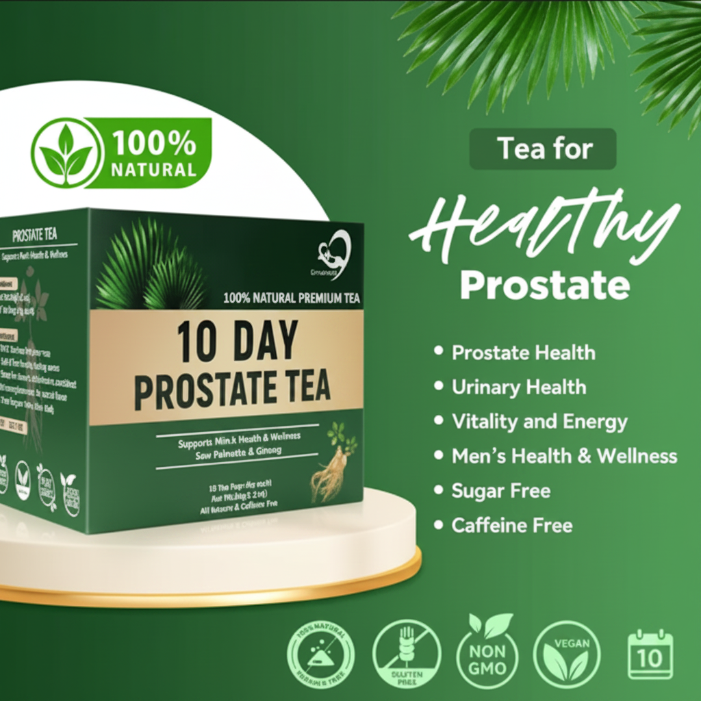 10 Day Prostate Tea benefits infographic