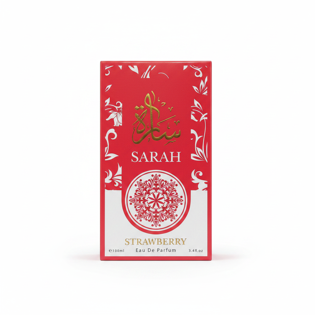 Sarah Strawberry packaging studio shot