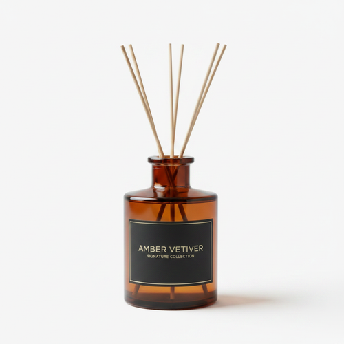 Amber Vetiver Reed Diffuser – Hero Shot
