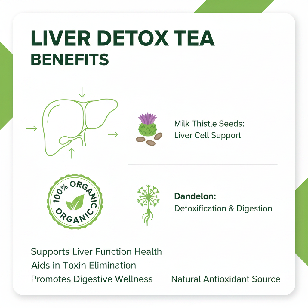 Liver Detox Tea benefits infographic