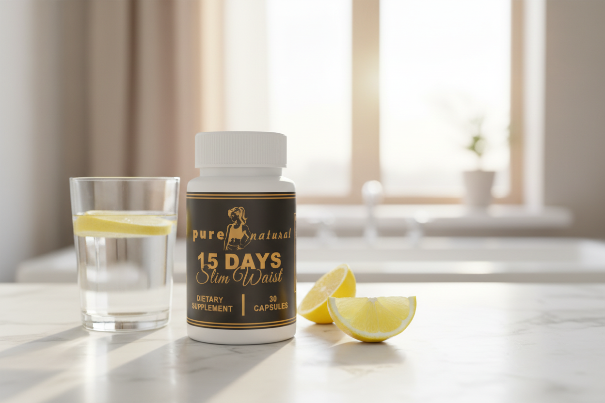 Slim Waist supplement morning wellness lifestyle shot