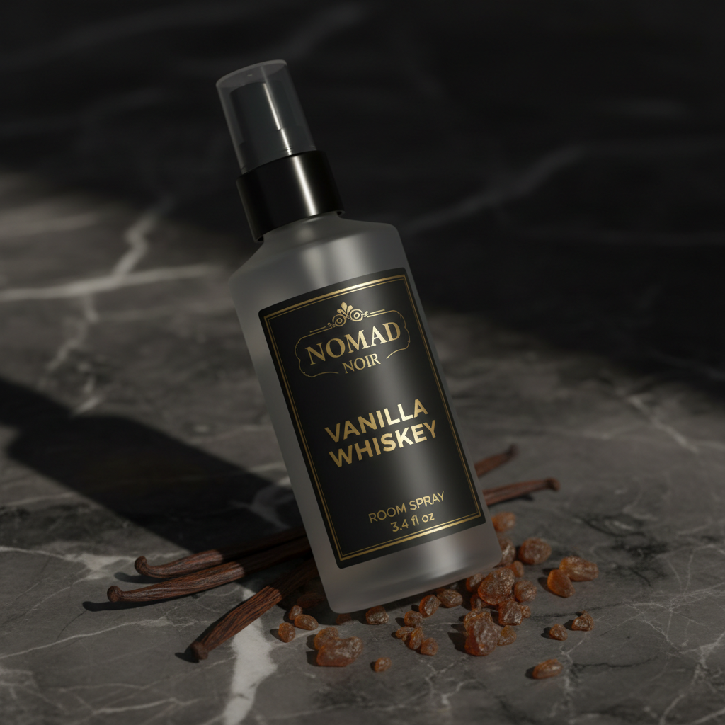 Vanilla Whiskey Room Spray – Angled
