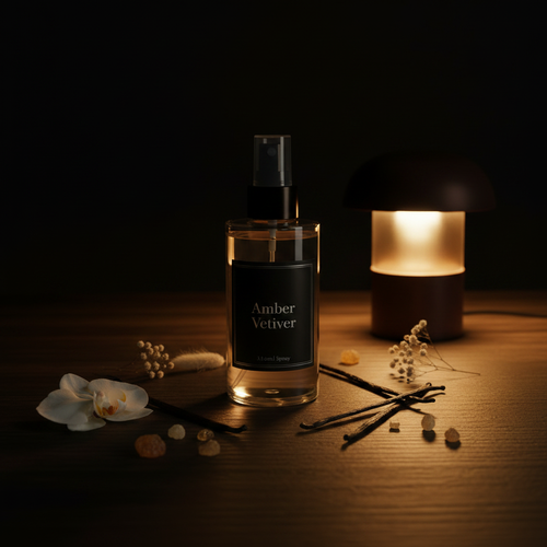Amber Vetiver Room Spray – Ambient Mood Scene
