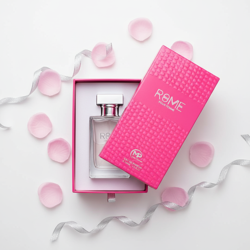 Rome Pour Femme box open showing perfume bottle