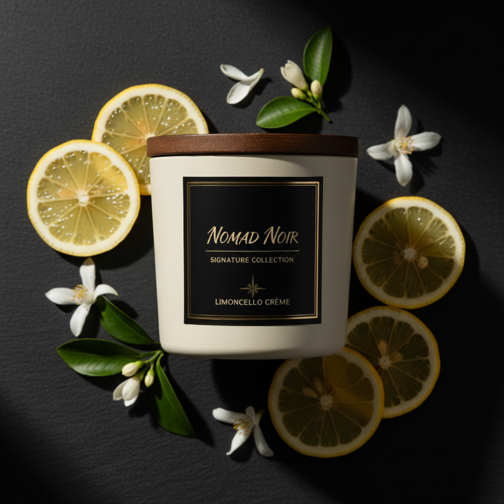 Limoncello Crème – Nomad Noir Candle Flatlay