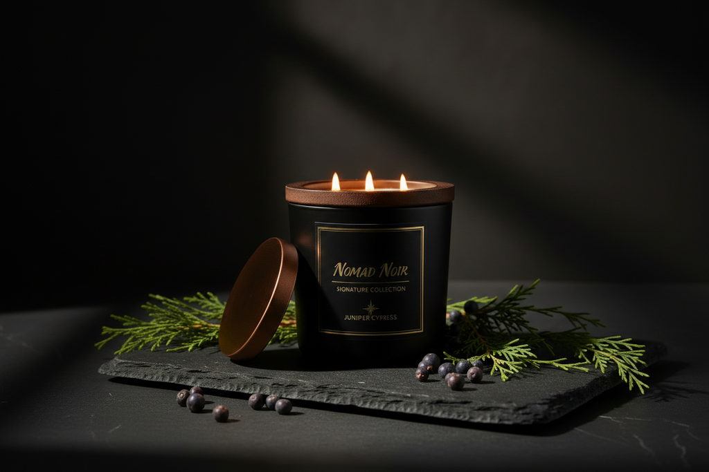 Juniper Cypress – Nomad Noir Black Jar Candle Lifestyle