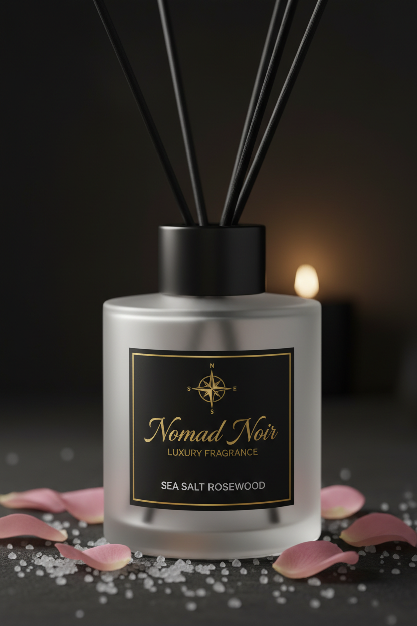 Sea Salt Rosewood – Nomad Noir Reed Diffuser Close-up