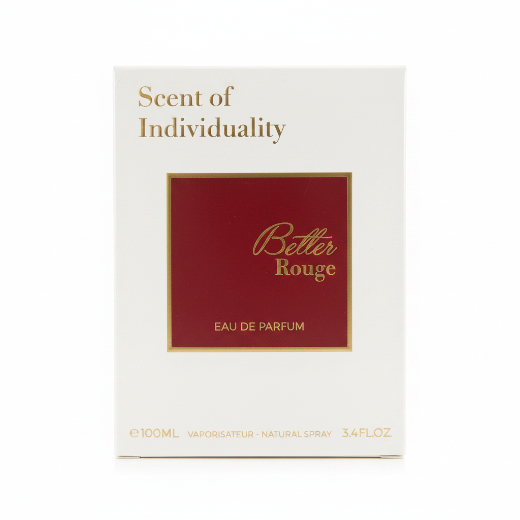 Beller Rouge packaging studio shot