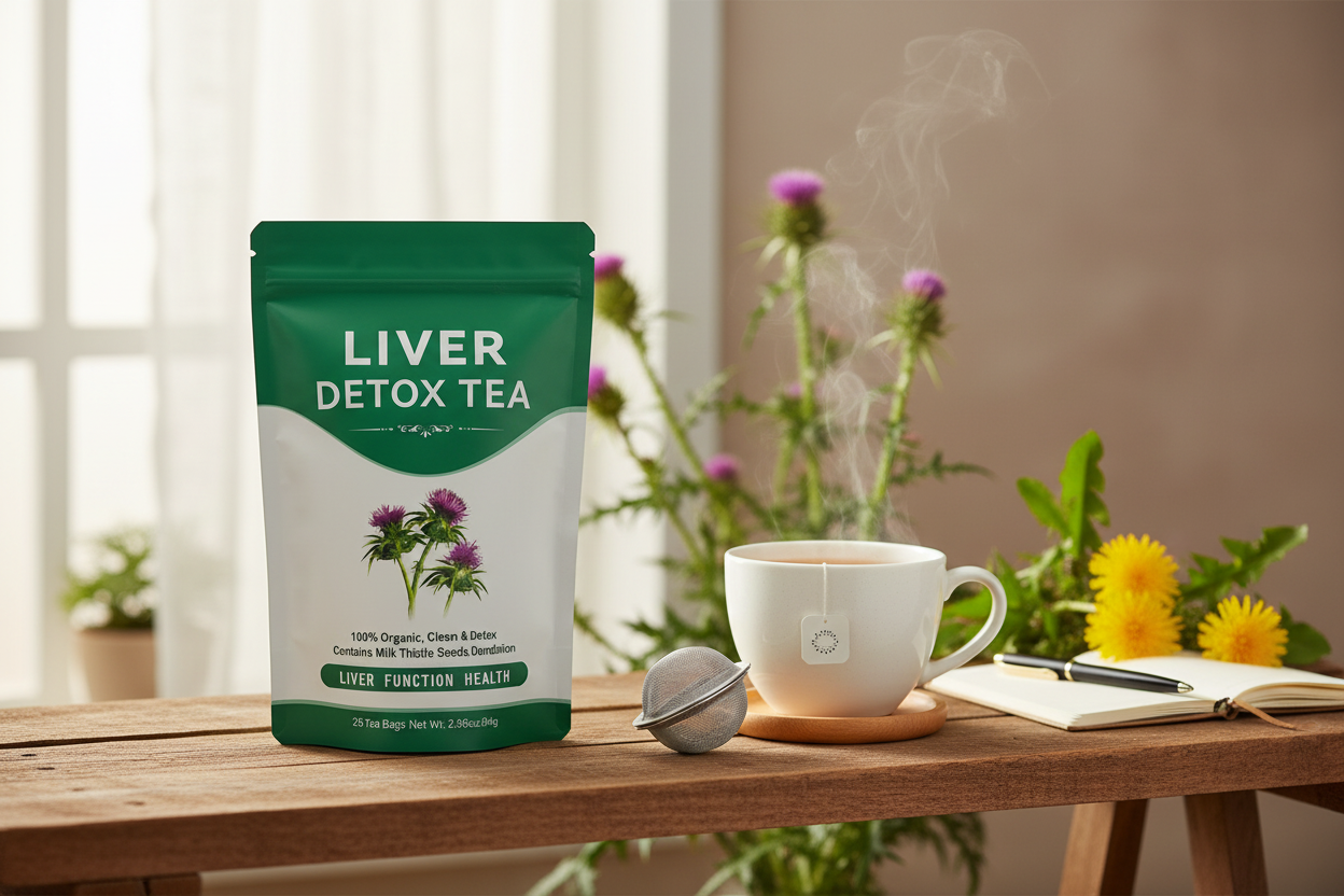 Liver Detox Tea morning detox lifestyle shot