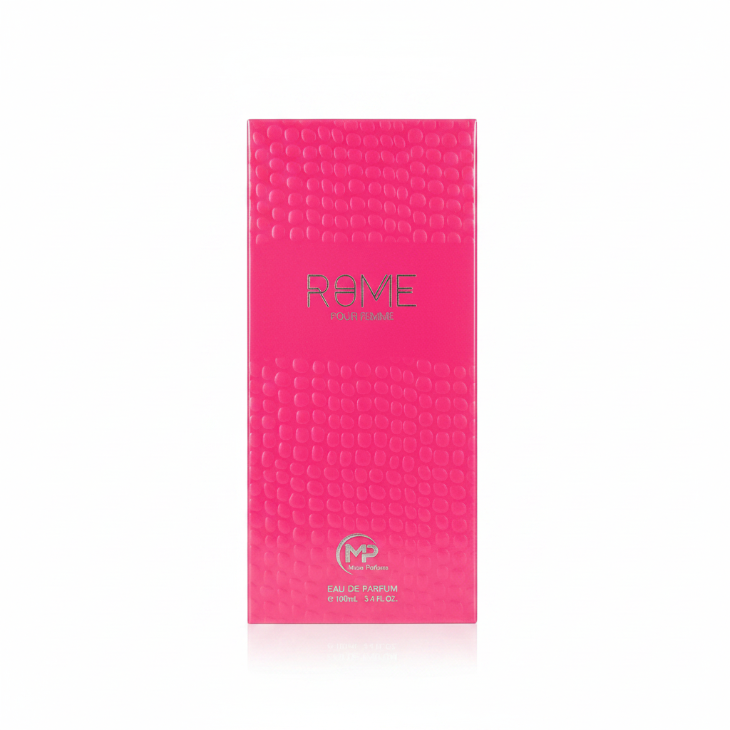 Rome Pour Femme packaging studio shot