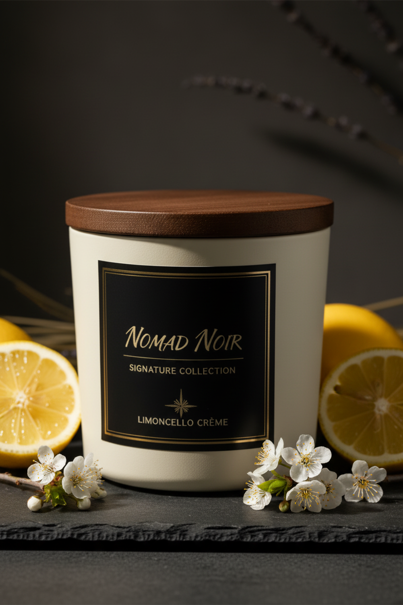 Limoncello Crème – Nomad Noir Candle Angle View