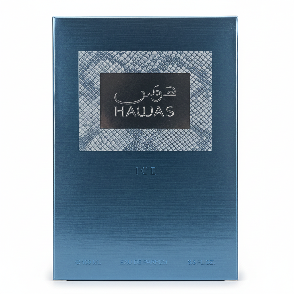 Hawas Ice packaging studio shot