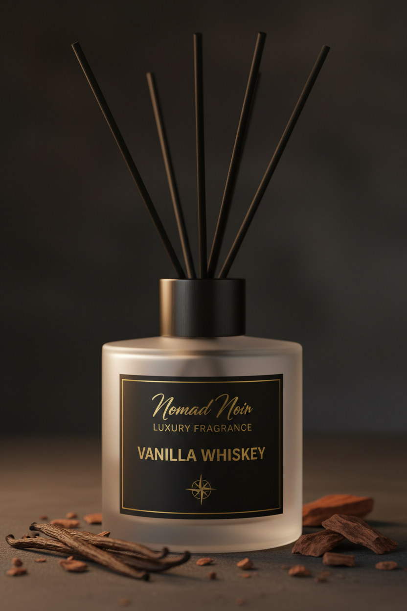 Vanilla Whiskey – Nomad Noir Reed Diffuser Close-up