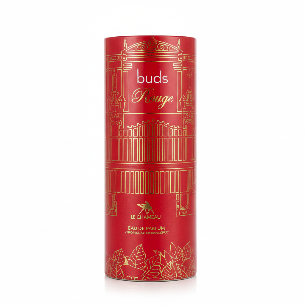 Rouge by Buds Le Chameau packaging studio shot