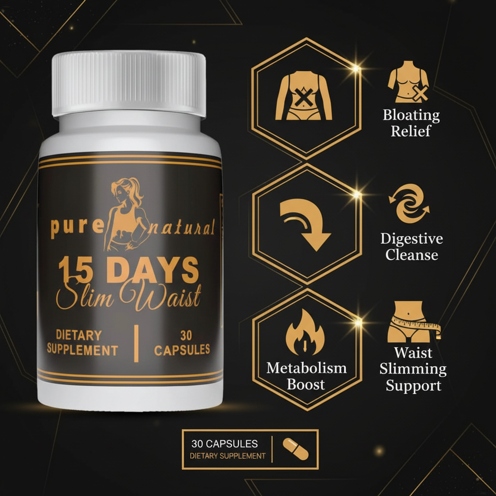15 Days Slim Waist benefits infographic