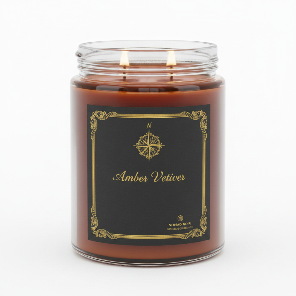 Amber Vetiver 12oz Double Wick Soy Candle – Hero Shot