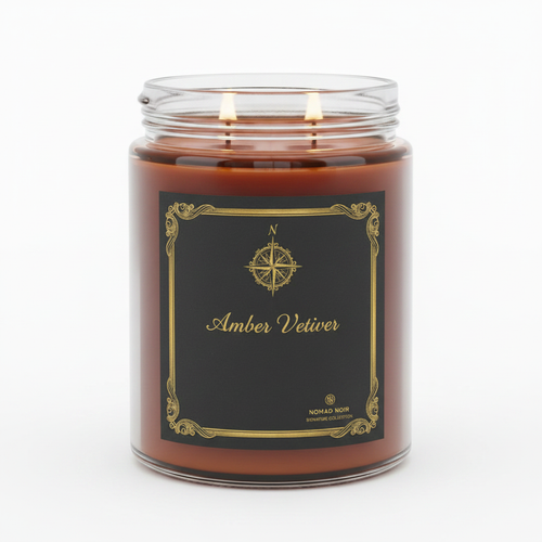 Amber Vetiver 12oz Double Wick Soy Candle – Hero Shot