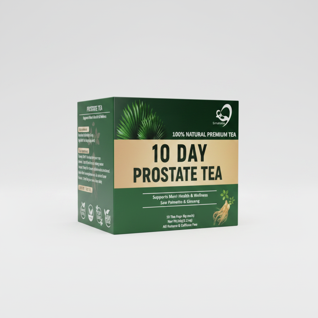 10 Day Prostate Tea packaging studio shot