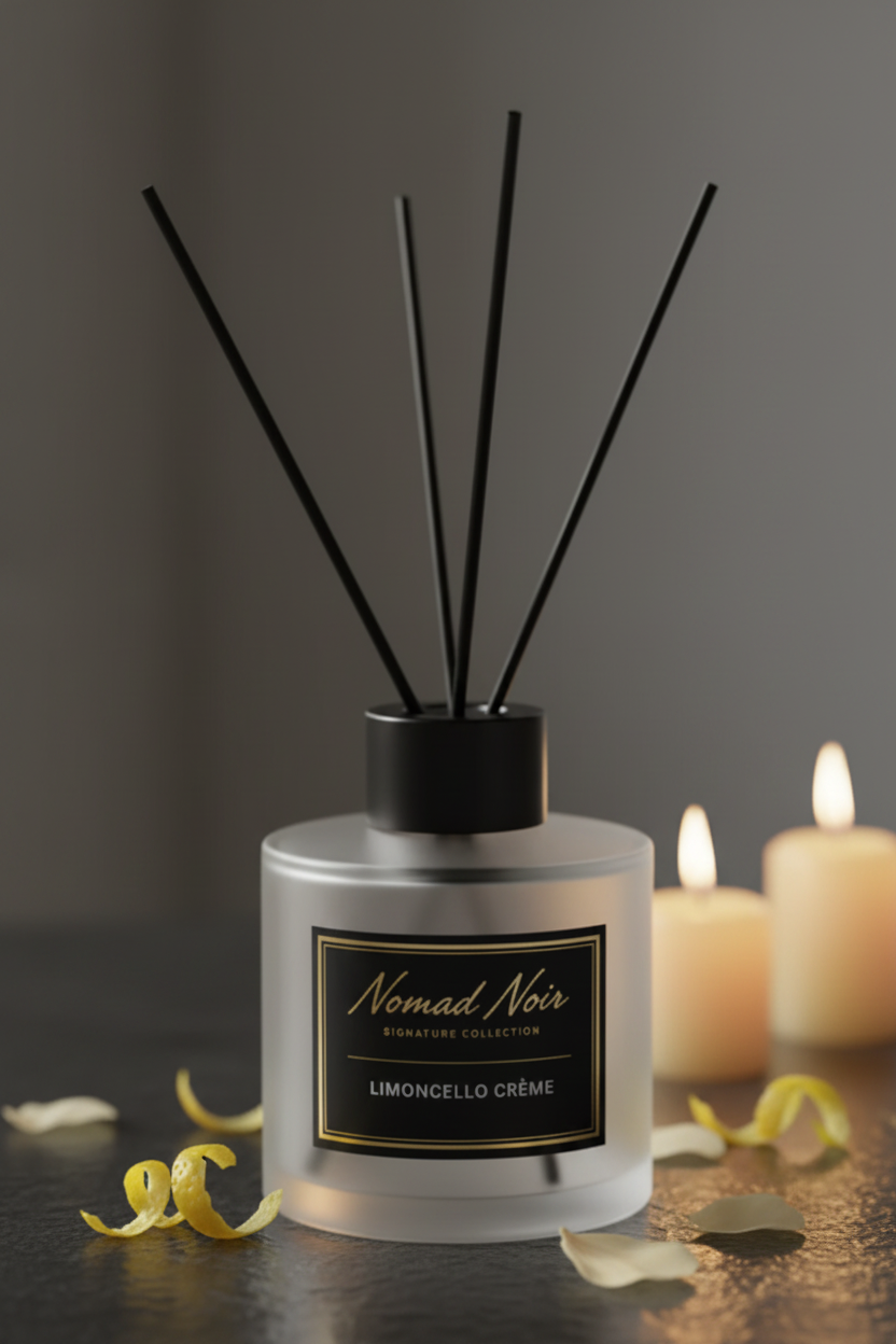 Limoncello Crème – Nomad Noir Reed Diffuser Close-up