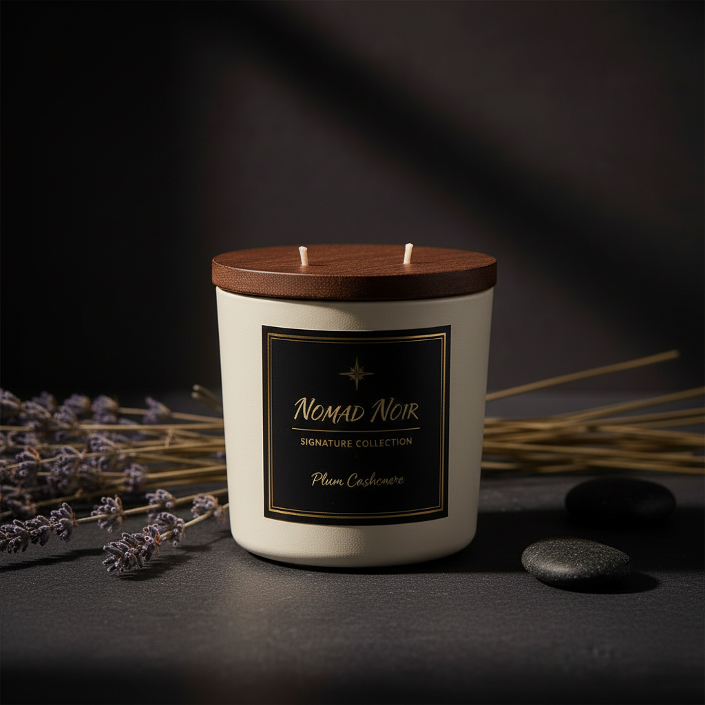 Plum Cashmere – Nomad Noir 12oz Double Wick Soy Candle