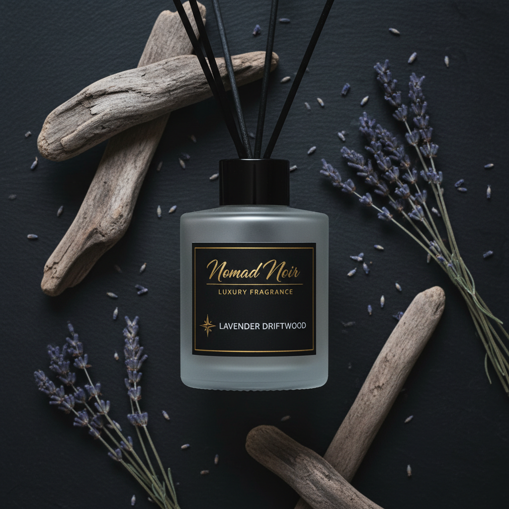 Lavender Driftwood – Nomad Noir Reed Diffuser Flatlay